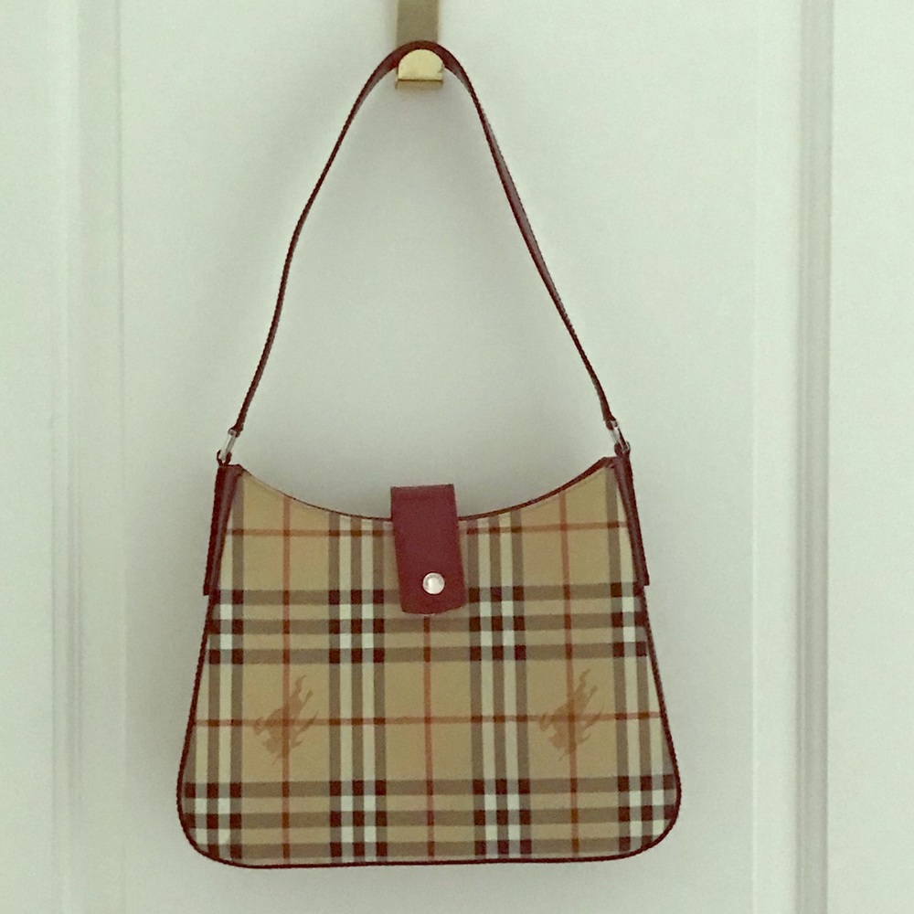 Authentic Classic Plaid Burberry Shoulder Bag.